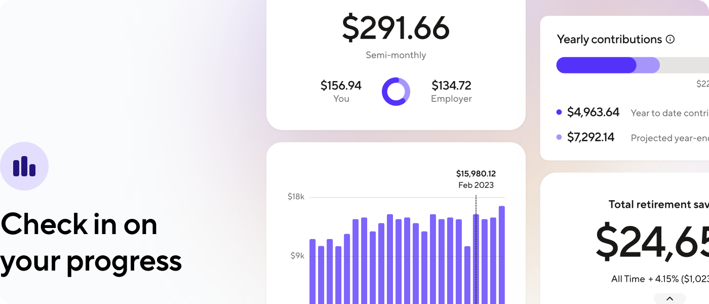 Check in on your retirement savings progress with the Guideline app